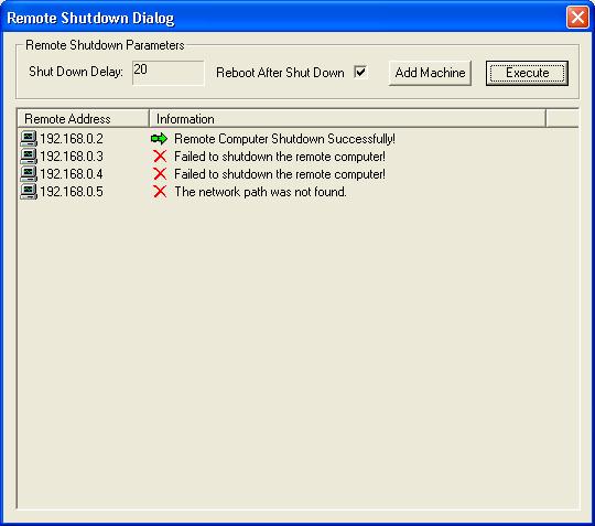 Remote Shutdown and Reboot